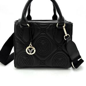 NWT Valentino Orlandi Black Satchel with Gold Accents